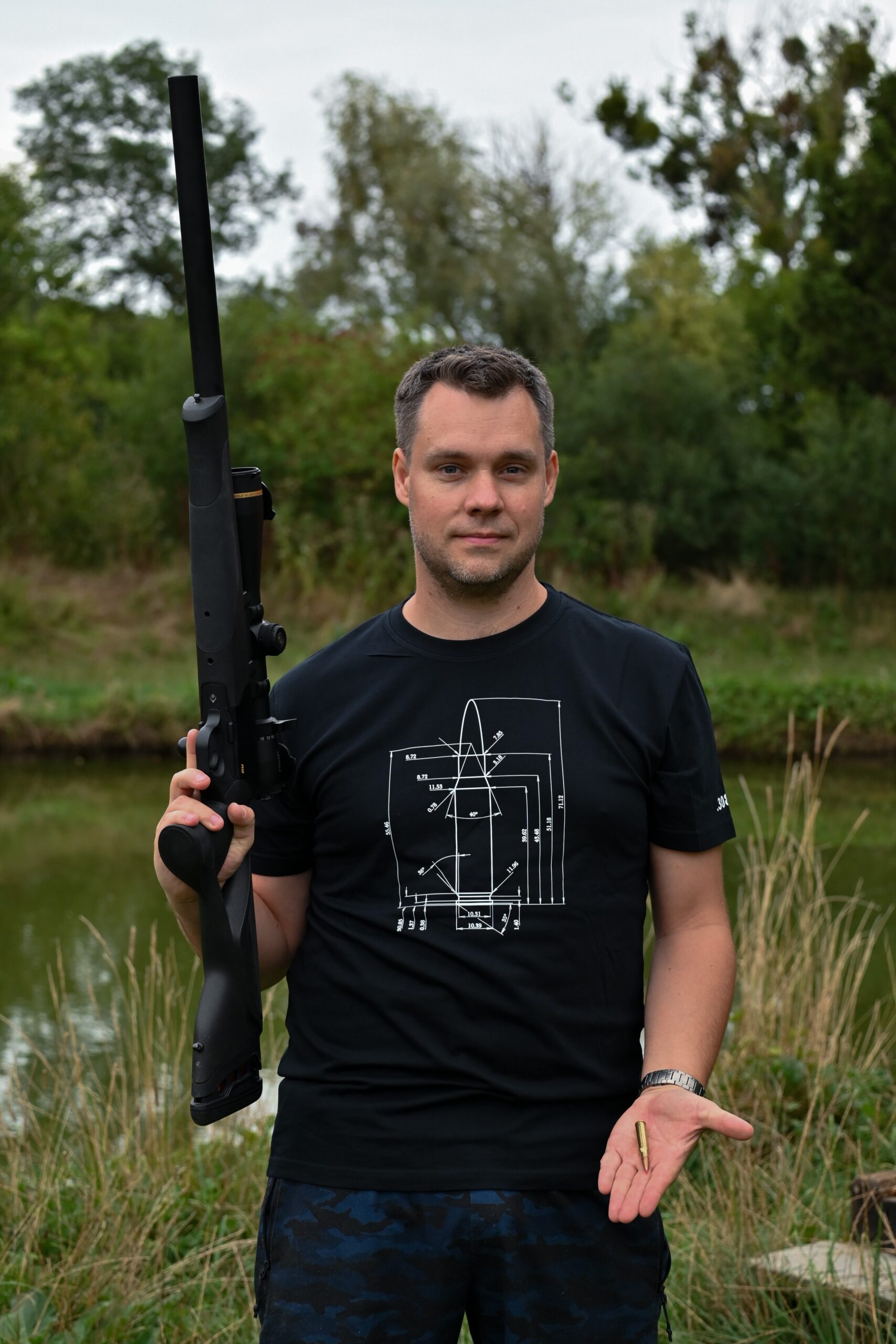 Černé triko .308 WIN